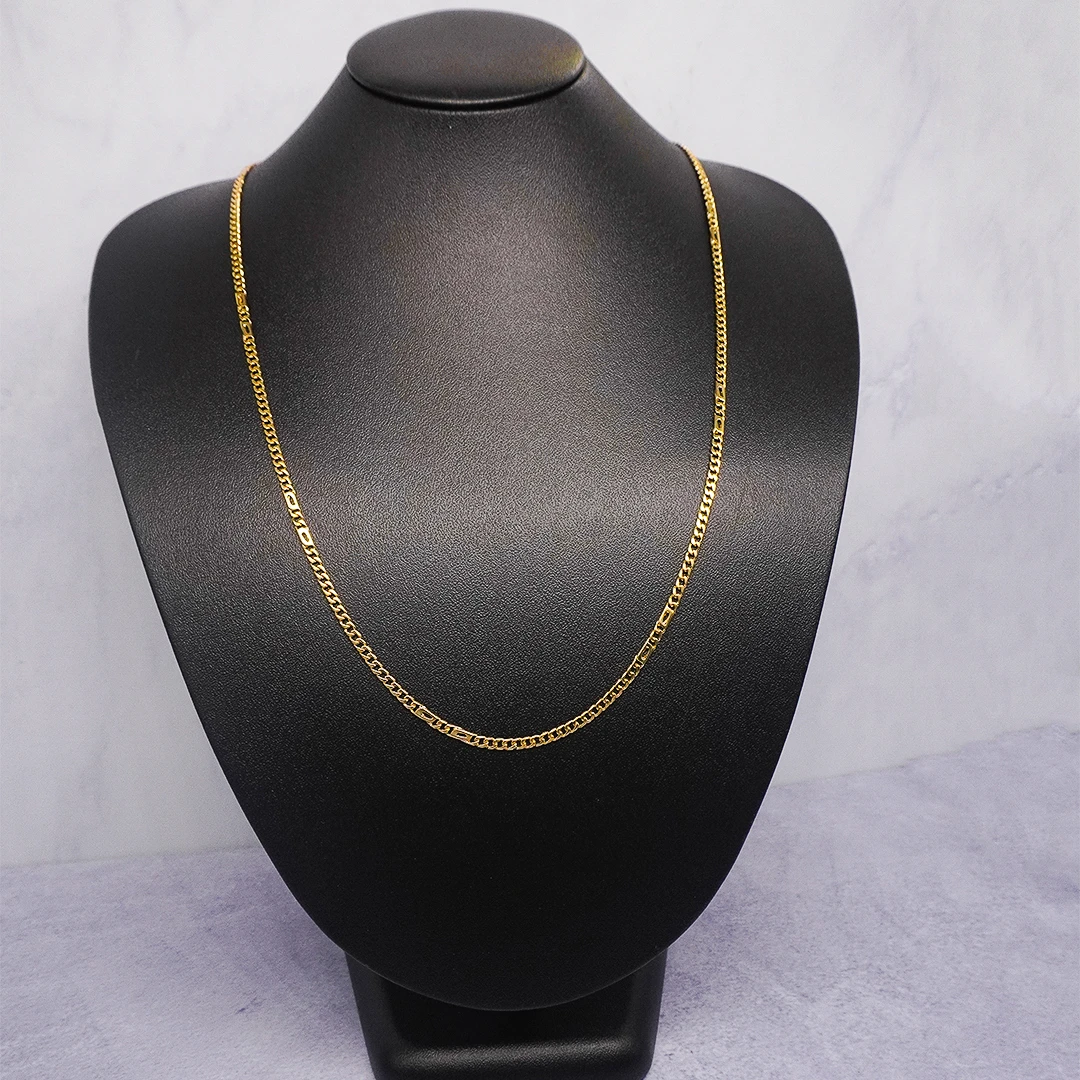 1902644.webp CADENA TEJIDO CUBANA OJOS DE LINCE ORO 18K - Image 1