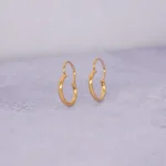 ARETES CANDONGAS LISAS ORO 18K
