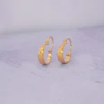ARETES CANDONGAS DIAMANTAS ORO 18K