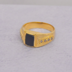 ANILLO PARA HOMBRE PIEDRA NEGRA ONIX ORO 18K