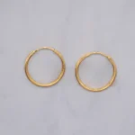 ARETES CANGONGAS LISAS ORO 18K
