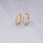 ARETES CANGONGAS LISAS ORO 18K