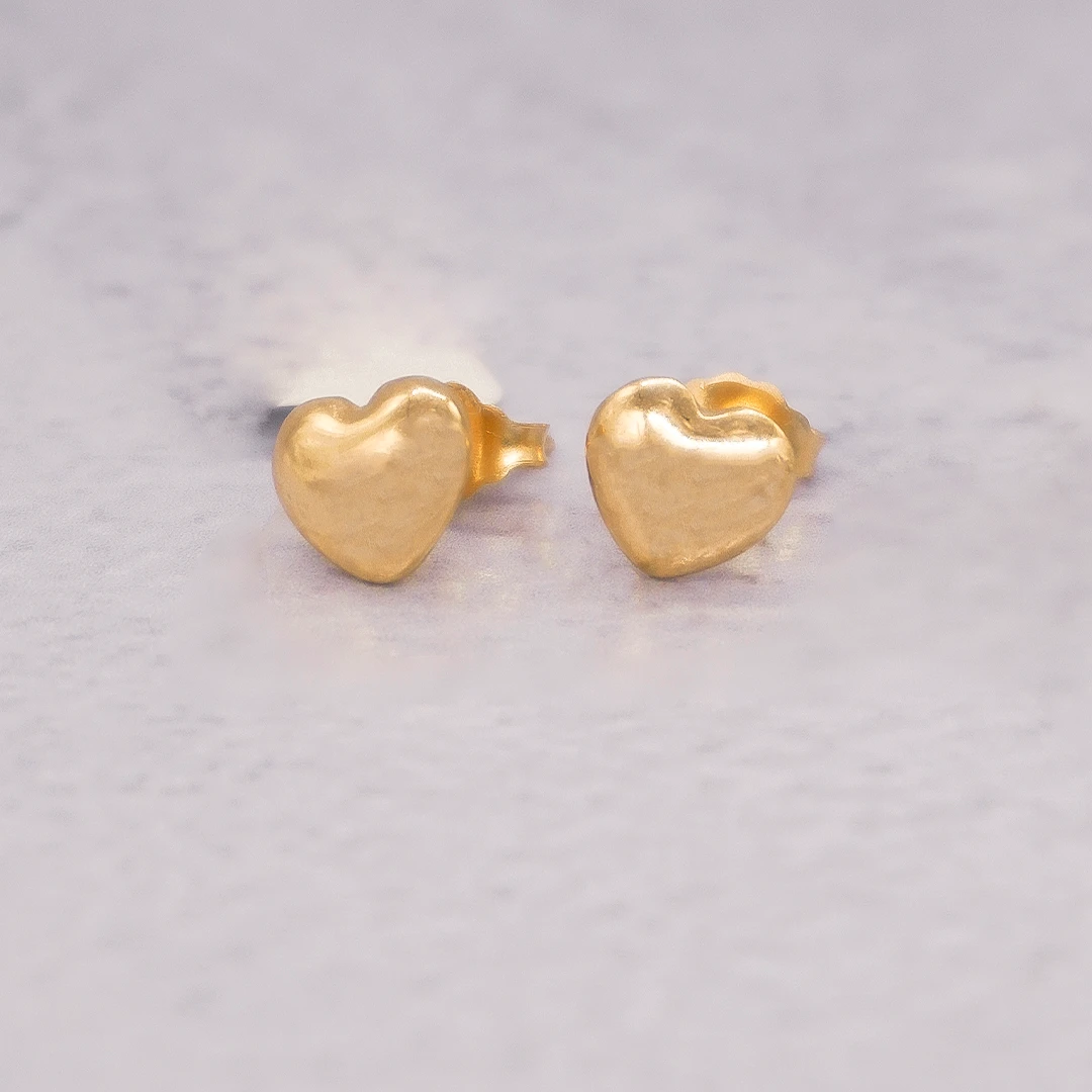 1514782.webp ARETES CORAZON HUECOS LISOS ORO 18K - Image 1