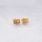 ARETES TOPOS MARIPOSAS PIEDRAS ORO 18K