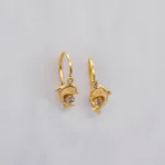 ARETES FIGURA DELFIN ORO 18K