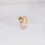 ANILLO PARA DAMA FLOR PIEDRAS ORO 18K