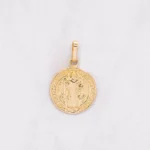 DIJE MEDALLA SAN BENITO ORO 18K