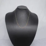 CADENA TEJIDO GRANO DE CAFE ORO 18K