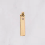 DIJE PLACA CORAZON CALADO ORO 18K