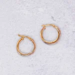 ARETES CANDONGAS LISAS TRES OROS 18K