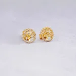 ARETES TOPOS ARBOL DE VIDA ORO 18K
