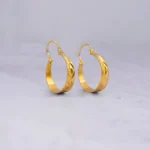 ARETES CANDONGAS DIAMANTADAS ORO 18K