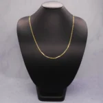 CADENA TEJIDO CUBANA BARRAS ORO 18K