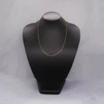 CADENA TEJIDO BANANA FINA CORTA ORO 18K