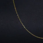 CADENA TEJIDO BANANA FINA CORTA ORO 18K - Image 2