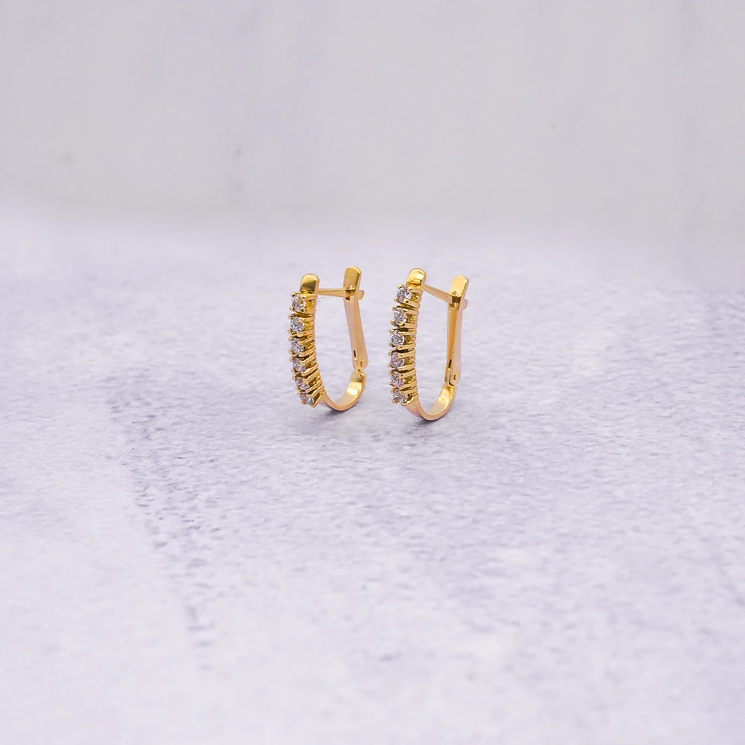 1551154.webp ARETES CORTOS REGLETA ORO 18K - Image 1