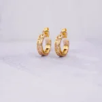 ARETES TOPOS VERSACE ORO 18K