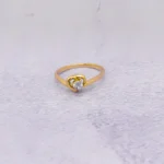 ANILLO PARA DAMA SOLITARIO CORAZON ORO 18K