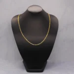 CADENA TEJIDO CUBANA OJOS LINCE ORO 18K