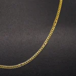 CADENA TEJIDO CUBANA OJOS LINCE ORO 18K - Image 2