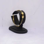 PULSO TEJIDO ROLON CORAZONES HUECOS ORO 18K
