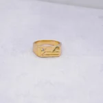 ANILLO PARA HOMBRE PIEDRA BLANCA ORO 18K