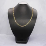 CADENA TEJIDO TRES POR UNO MACISO ORO 18K