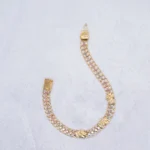 PULSO PARA DAMA TEJIDO CHINO TRES OROS ELEFANTES ORO 18K