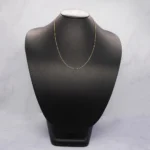 CADENA TEJIDO MILITAR FINA CORTA ORO 18K