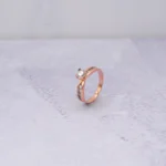 ANILLO SOLITARIO ORO ROSA 18K