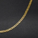 CADENA TEJIDO ESCALERA MATILLADA PLANA ORO 18K - Image 2