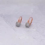 ARETES CORTOS DOS OROS COLMENA ORO 18K