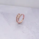 ANILLO PARA DAMA DOS OROS PIEDRAS ORO 18K