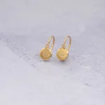 ARETES CORTOS CARA FELIZ ORO 18K