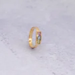 ANILLO PARA DAMA REGLETA PIEDRAS COLORES 18K