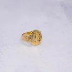 ANILLO PARA DAMA VIRGEN PIEDRAS ORO 18K