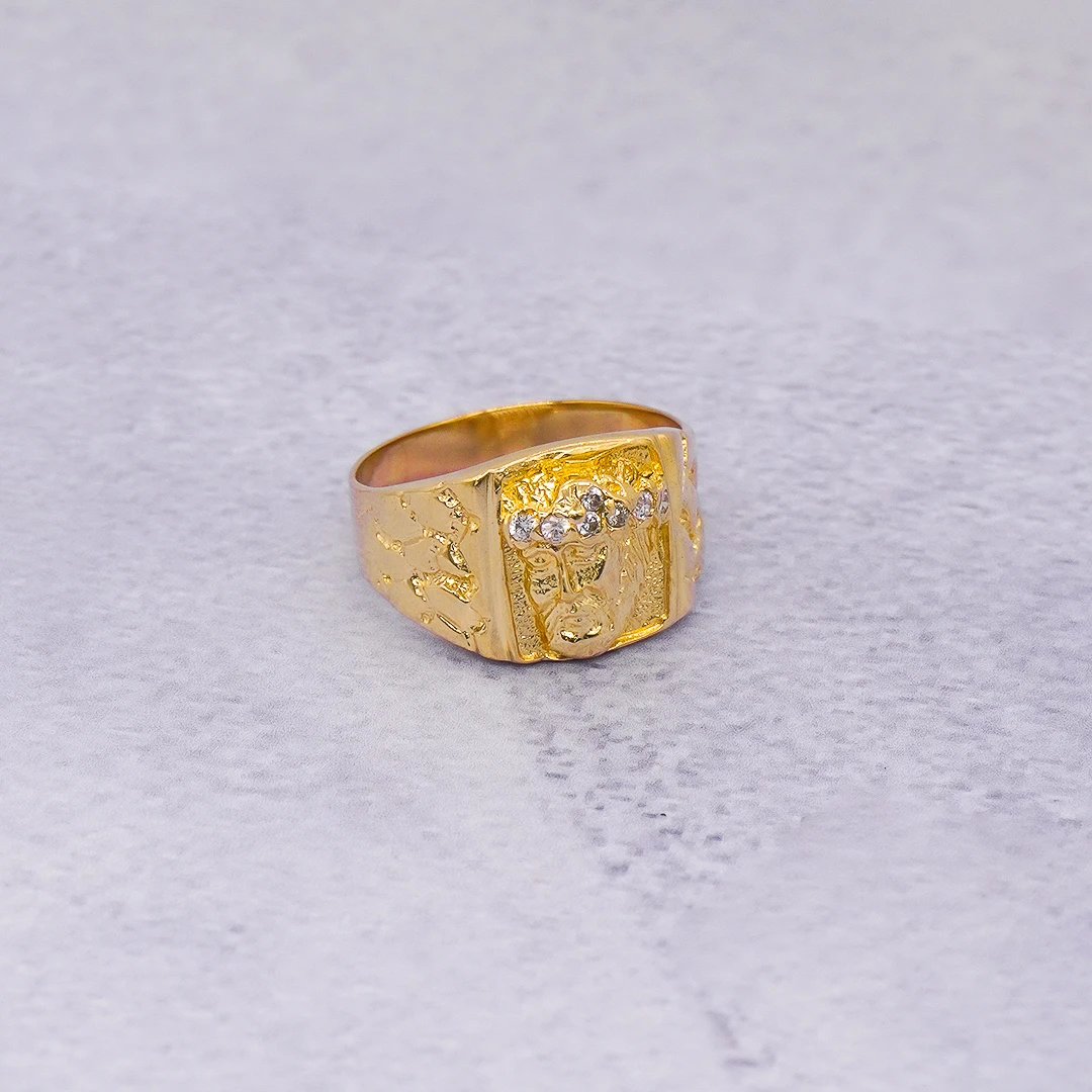 1634603.webp ANILLO ROSTROS CRISTO ORO 18K - Image 1