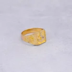 ANILLO PARA HOMBRE ANCLA DOS OROS 18K