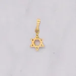 DIJE ESTRELLA DAVID CALADA ORO 18K