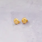 ARETES TOPOS MEDIA BOLA LISA ORO 18K