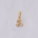 DIJE LETRA B CALADA PIEDRAS ORO 18K