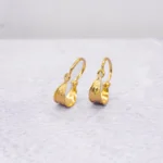ARETES CANDONGAS DIAMANTADAS ORO 18K
