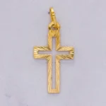 DIJE CRUZ CALADA DIAMANTA ORO 18K