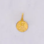 DIJE MEDALLA CARAZON JESUS ORO 18K
