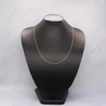 CADENA TEJIDO BANANA FINA CORTA ORO 18K