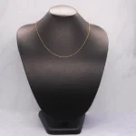 CADENA TEJIDO MILITAR ORO ROSA 18K