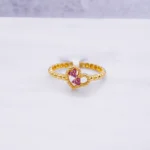 ANILLO CORAZON CON ZIRCONES 18K
