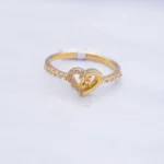 ANILLO CORAZON 15 CON ZIRCONES 18K