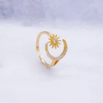 ANILLO LUNA CON ZIRCONES 18K