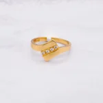 ANILLO CON ZIRCONES 18K